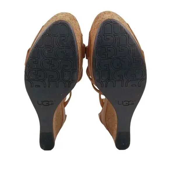 UGG Boho Chic Dillon Platform Sandals GUC $170 Size 10 S2547 - Picture 10 of 11